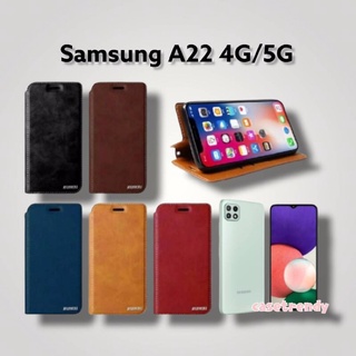 เคสหนัง Samsung A22 5G : เคสฝาพับ สวยเรียบ ดูหรู