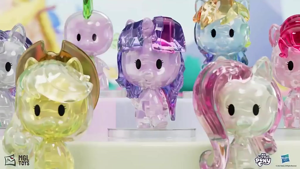 โมเดลตุ๊กตาฟิกเกอร์-my-little-pony-kawaii-3-มิติ-สีโปร่งใส-สร้างสรรค์-ของเล่นสําหรับเด็กนักเรียน