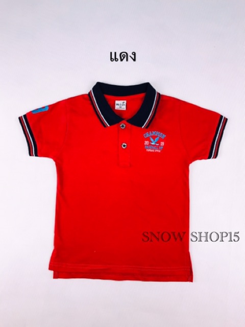ภาพสินค้าเสื้อเชิ้ตเด็กคอปกสีพื้นแขนสั้น(S,M,L,XL,2xL) จากร้าน snowshop15 บน Shopee ภาพที่ 1