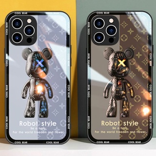 เคส Xiaomi Redmi Note 9s 9 Pro max 8T 7 8 Pro 10X 5G Kaws Cool Robot Bear Hard glass Case Redmi 9 9A 9C 8 8A 7A