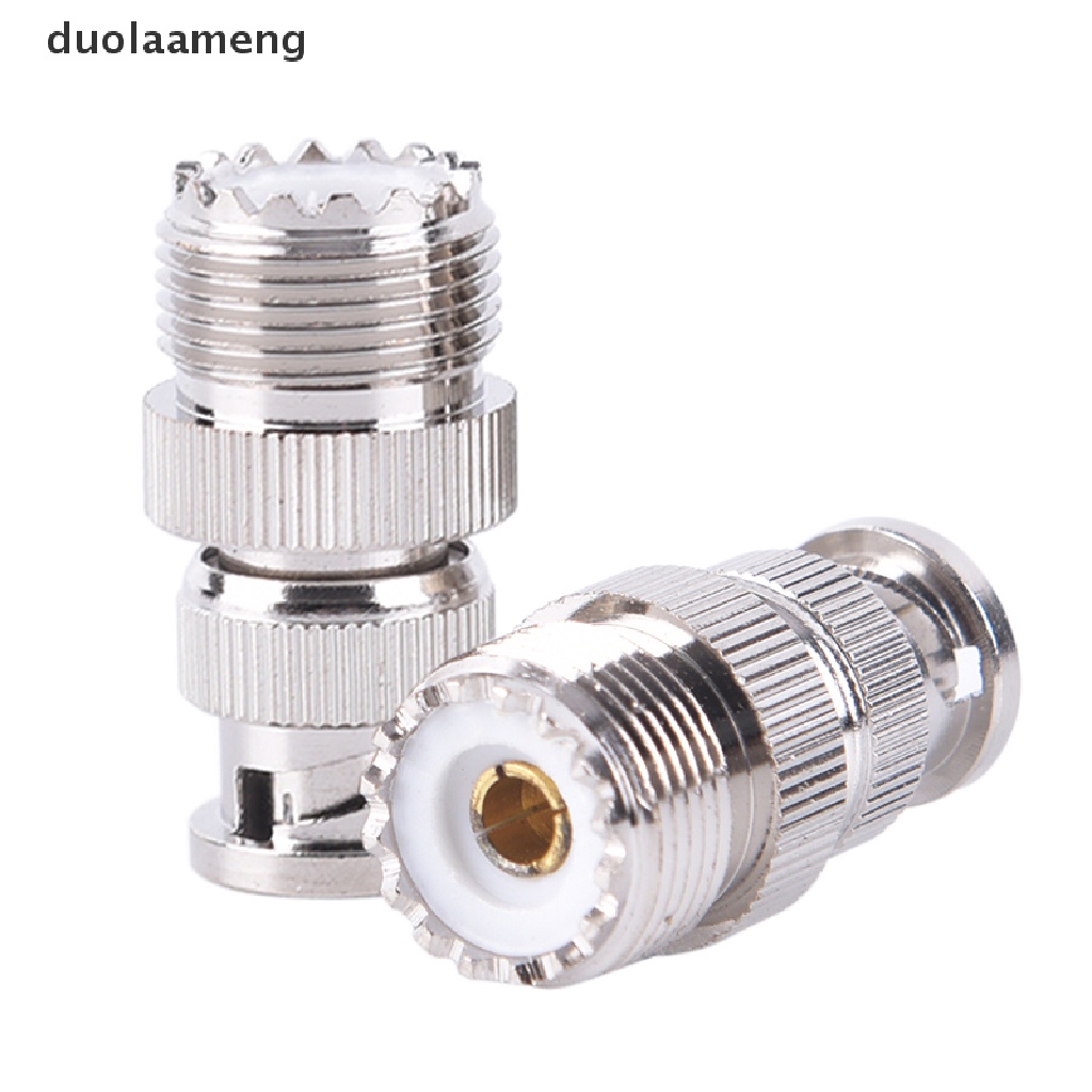 ภาพหน้าปกสินค้า(Duo) อะแดปเตอร์สายเคเบิ้ลแจ็คโคแอ็กเชียล Bnc Male Plug to So239 Uhf Pl-259 Female Rf