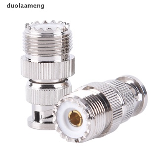 สินค้า (Duo) อะแดปเตอร์สายเคเบิ้ลแจ็คโคแอ็กเชียล Bnc Male Plug to So239 Uhf Pl-259 Female Rf