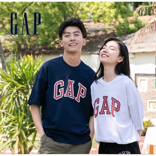 ใหม่ เสื้อยืดแขนสั้น ผ้าฝ้าย พิมพ์ลายโลโก้ GAP แฟชั่นสําหรับผู้ชาย และผู้หญิง 688537 เสื้อท็อป แบบคู่