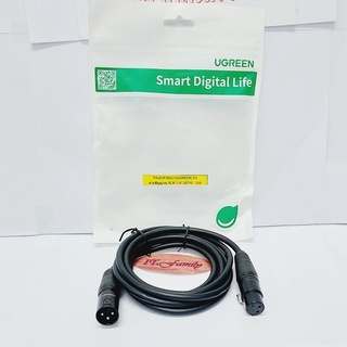 สาย XLR ยาว 2 เมตร Cannon Audio Extension Cable สายต่อไมโครโฟน,ลำโพง (20710) UGREEN (ออกใบกำกับภาษีได้)