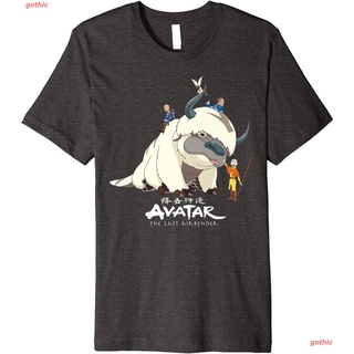 เสื้อยืดแขนสั้น Avatar: The Last Airbender Appa Group Shot Logo Premium T-Shirt Popular T-shirts