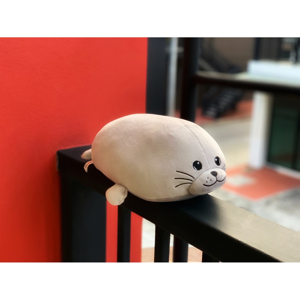 ตุ๊กตาแมวน้ำ-ท่าหมอบ-ไซส์-ss-seal-laying-down-stuffed-animal