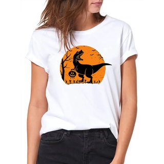 Halloween Dinosaurs Graphic T shirt Vintage Clothes 90S Cartoon Print Tees Woman Casual Short Sleeve Fashion Summer Tops