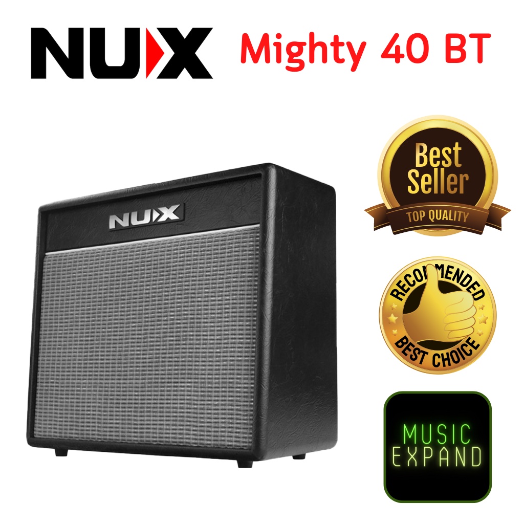 NUX Mighty 40 BT แอมป์กีต้าร์ไฟฟ้า 40 W เชื่อมบลูทูธได้ | Shopee Thailand