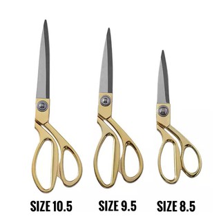 Stainless steel cloth scissors กรรไกรตัดผ้า สแตนเลสด้ามทอง