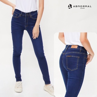 ABnormal Jeans กางเกงยีนส์ผู้หญิง กางเกงยีนส์ยืดผู้หญิง สีไบโอบลู ยีนส์เรียบ : รหัส W222