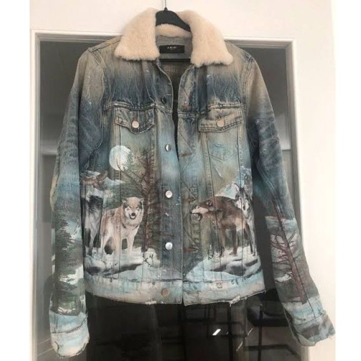 Amiri wolf denim clearance jacket