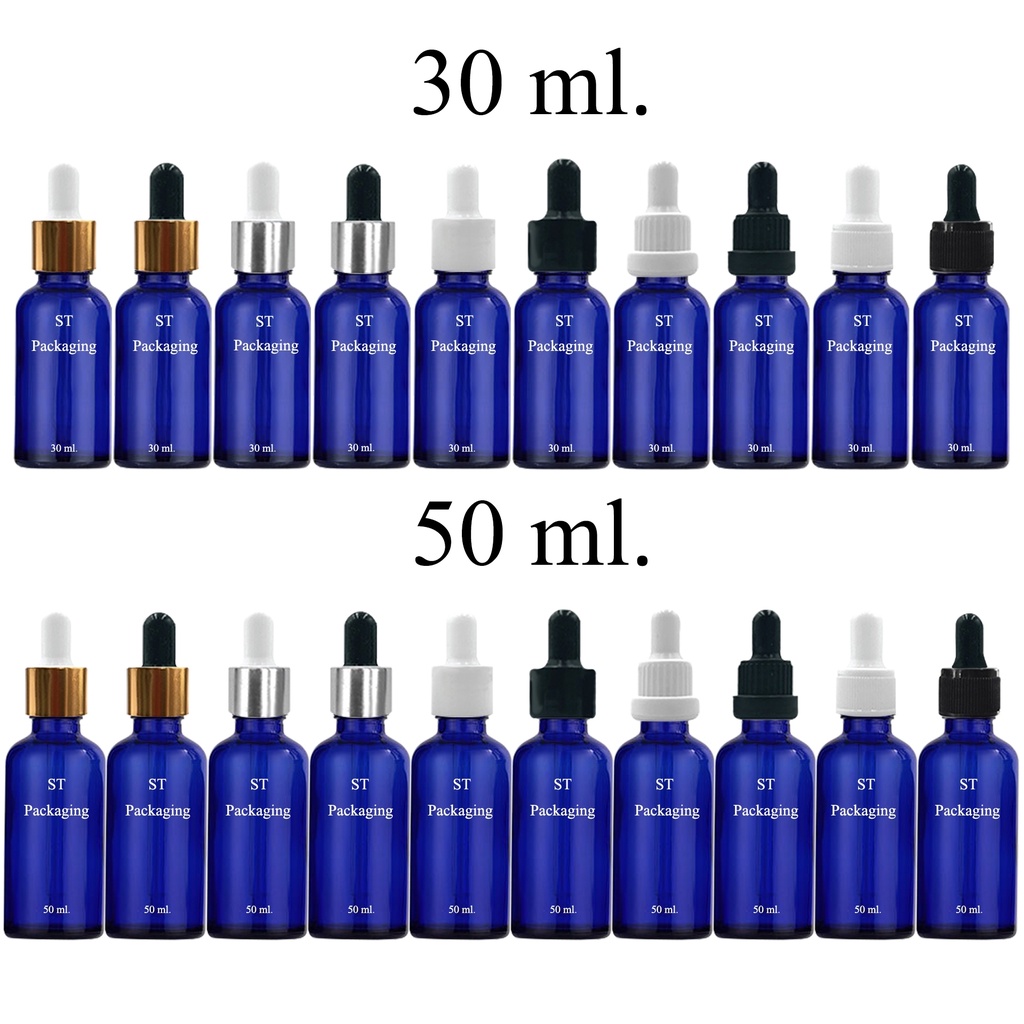 ขวดแก้ว-สีน้ำเงิน-dropper-5ml-10ml-15ml-20ml-30ml-50ml-100ml-ดรอปเปอร์-ขวดแบ่ง-ขวดทดลอง-ขวดใส่เซรั่ม-ขวดนำมันหอมระเหย