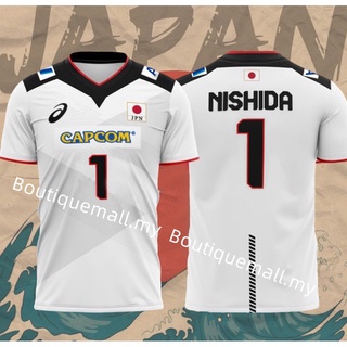 เสื้อกีฬาแขนสั้น ลายทีมวอลเลย์บอล Nishida R.TAKAHASHI ISHIKAWA 2022 สไตล์ญี่ปุ่น สําหรับผู้ชาย