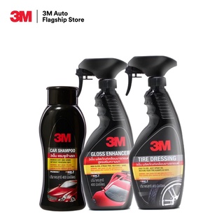 3M Set แชมพูล้างรถ Car Shampoo ขนาด 400ml. PN39000LT + เคลือบยางรถยนต์ PN39042LT + เคลือบเงารถยนต์ PN39034LT