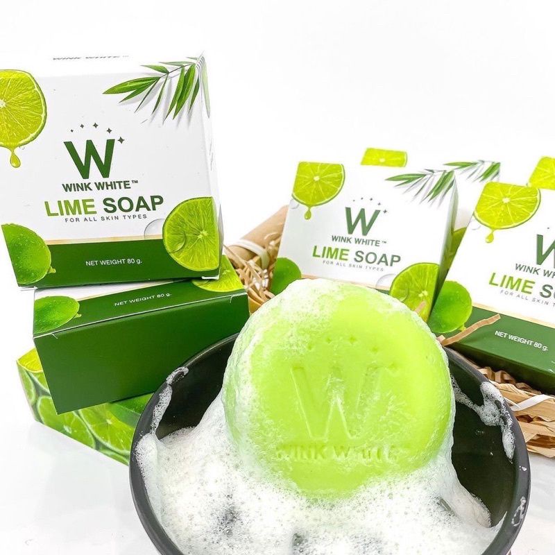 สบู่มะนาววิ้งไวท์-w-lime-soap-wink-white-lime-soap-วิงค์ไวท์-สบู่มะนาว-ช่วยให้ผิวกระจ่างใส-สุขภาพดี