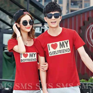 I LOVE MY GF/BF COUPLE SHIRT 2 pcs for 135 pesos/Free size only