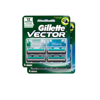 ภาพขนาดย่อของภาพหน้าปกสินค้าGillette Vector Plus ยิลเลตต์ เวคเตอร์ พลัส ใบมีดโกน แพ็ค 4 x2 p&g จากร้าน supermarket บน Shopee ภาพที่ 2