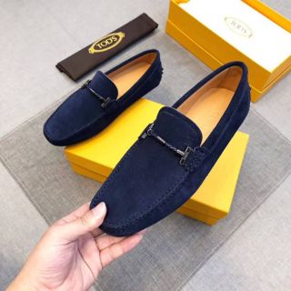 รองเท้า Tod men loafer หนังแท้ หนังกลับ สีน้ำเงินกรมท่าและสีดำ