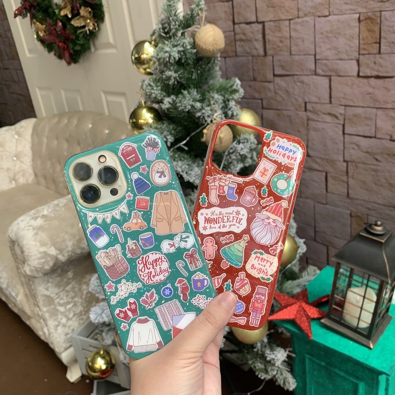 เคสมือถือ-ลาย-xmas-มี-2-สีให้เลือก-ทำได้ทุกรุ่น-เข้ากับเทศกาลสุดๆ