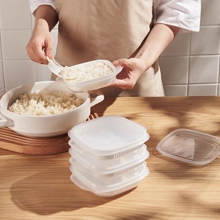 กล่องอาหารกลางวัน ระบายน้ํา รักษาความสด สําหรับใส่เกี๊ยว ผลไม้ ข้าว ในไมโครเวฟ ใช้ในบ้าน สํานักงาน 1 ชิ้น