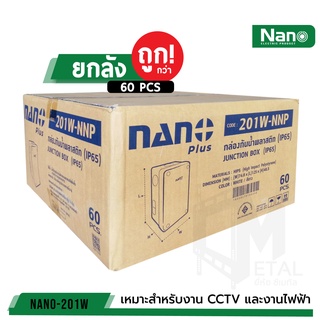 ภาพขนาดย่อของภาพหน้าปกสินค้า(ยกลัง 60 ตัว/ลัง) กล่องกันน้ำพลาสติก "Nano 2x4" รุ่น PLUS ลังน้ำเงิน ของแท้100% สีขาว บล็อคกันน้ำ จากร้าน outlet_gadget_thailand บน Shopee