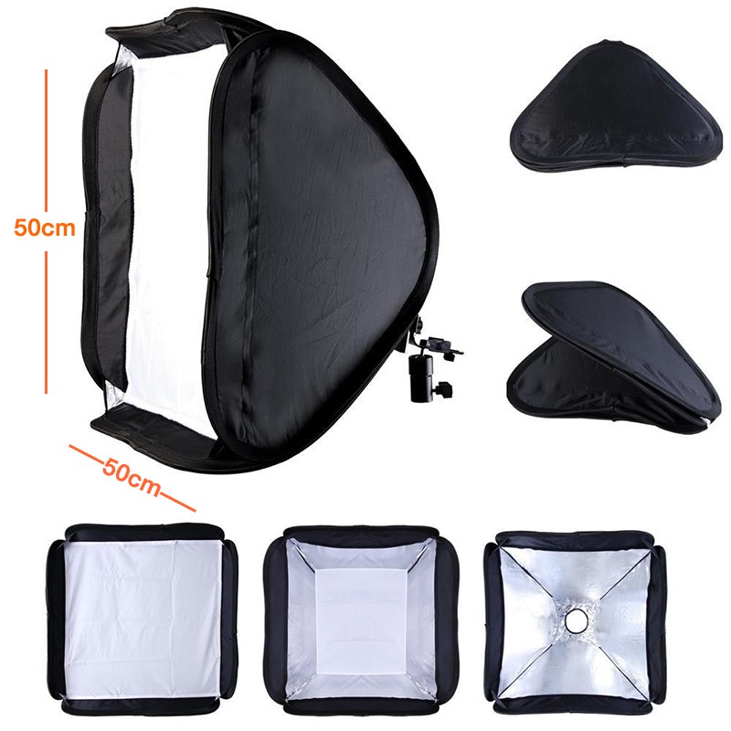 flash-softbox-kit-50x50cm-bracket-bowen-mount-holder