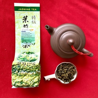 [เก็บโค้ดหน้าร้านลด 70.-] ชาอู่หลงดอกมะลิ 200 กรัม 茉莉花乌龙茶 jasmine oolong tea ชาอู่หลง ชามะลิ