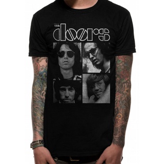 เสื้อยืดโอเวอร์ไซส์เสื้อยืด พิมพ์ลายอนิเมะ The Doors Jim Morrison Band สไตล์ฮิปฮอป เรียบง่าย มาใหม่S-3XL