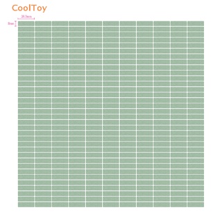 Cooltoy สติกเกอร์วอลเปเปอร์ ลายกระเบื้อง สีขาว ขนาดเล็ก 1:12 อุปกรณ์เสริม สําหรับตกแต่งบ้านตุ๊กตา DIY ขายดี