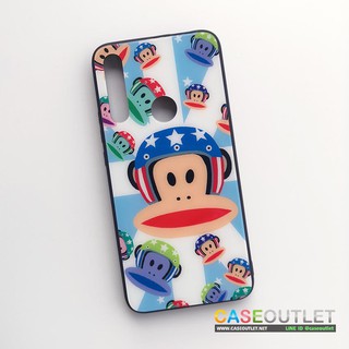 เคส y9prime 2019 ขอบยาง หลังกระจก กันรอย ลิง Paul Frank