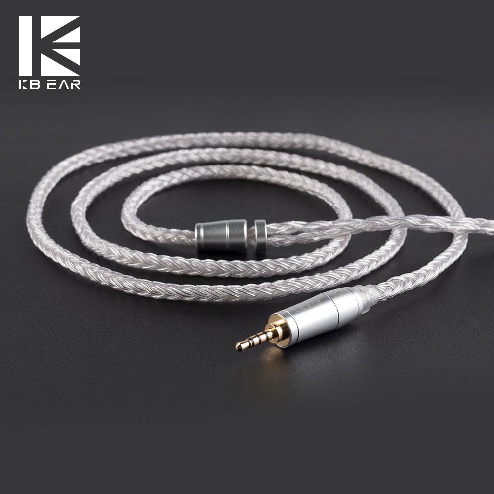 ภาพหน้าปกสินค้าKBEAR 16 Core Upgraded Silver Plated Balanced Cable 2.5/3.5/4.4MM With MMCX/2pin/QDC Connector For KZ ZS10 Pro ZSN PRO ที่เกี่ยวข้อง