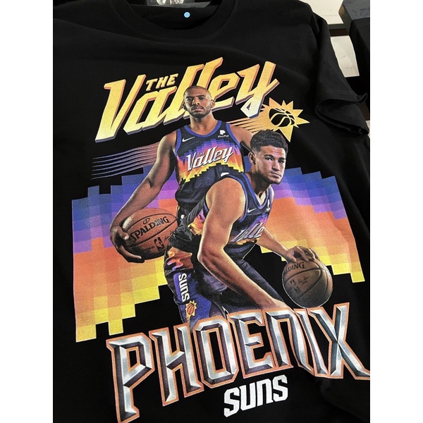 ราคาเสื้อยืด-พิมพ์ลายกราฟฟิคบาสเก็ตบอล-phoenix-suns-the-valley-icon-สําหรับผู้ชายs-3xl