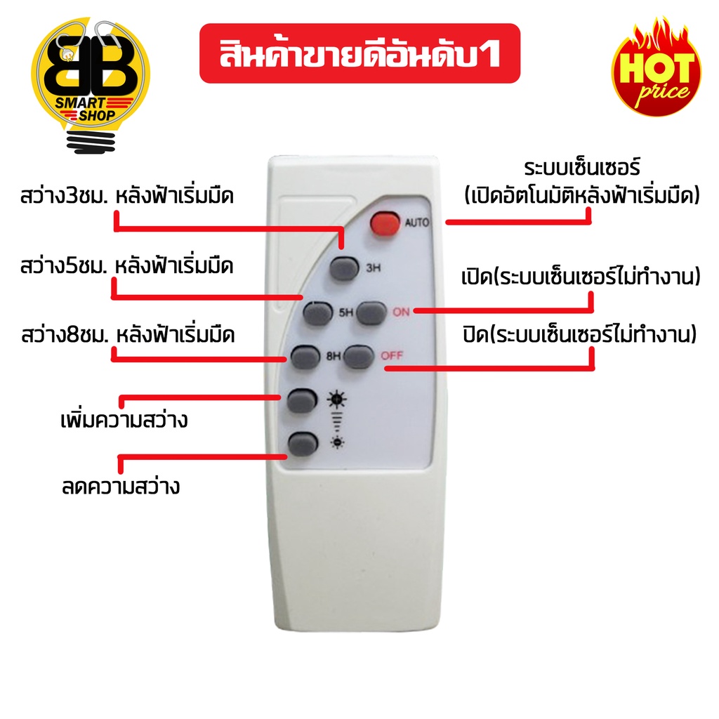 ไฟถนนโซล่าเซลล์-300w-2in1-แสงสีขาว-พลังงานแสงอาทิตย์-โคมไฟถนน-solar-light-solarcell-โซล่าเซลล์-สินค้าขายดี-ราคาถูก