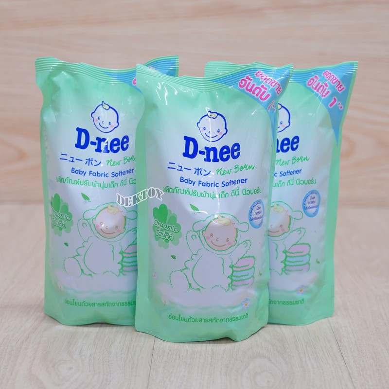 d-nee-ดีนี่-น้ำยาปรับผ้านุ่มดีนี่-นิวบอร์น-organic-touch-600-มล-สีเขียวน้ำยาปรับผ้านุ่มเด็กน้ำยาซักผ้าเด็ก