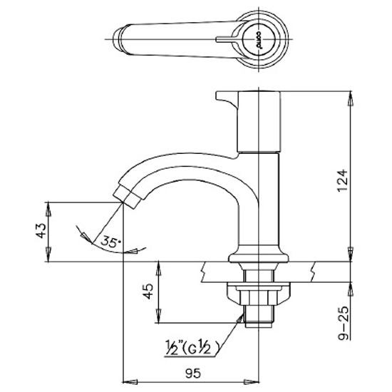 ก๊อกอ่างล้างหน้า-ก๊อกอ่างล้างหน้าเดี่ยวct1086c27-hm-ก๊อกน้ำ-ห้องน้ำ-basin-faucet-ct1086c27-hm