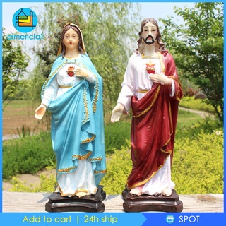 ✨พร้อมสต็อก✨ ฟิกเกอร์เรซิ่น Jesus / Mary Christ สําหรับตกแต่งบ้าน[Almencla1]