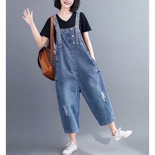 Many Jeans Overalls เอี๊ยมกางเกงยีนส์ขายาว สายเอี๊ยมเก๋