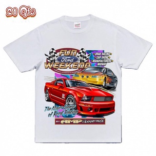 คอลูกเรือเสื้อยืดคอกลม21 สินค้าเดิม/เสื้อยืดคอกลม/red sports car/SMLXL-3XL  สีดำบริสุทธิ์!ผ้าฝ้ายแท้