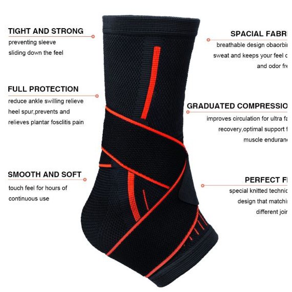 paoku-ankle-support-ผ้าพันข้อเท้าลดการอักเสบเส้นเอ็นข้อเท้า