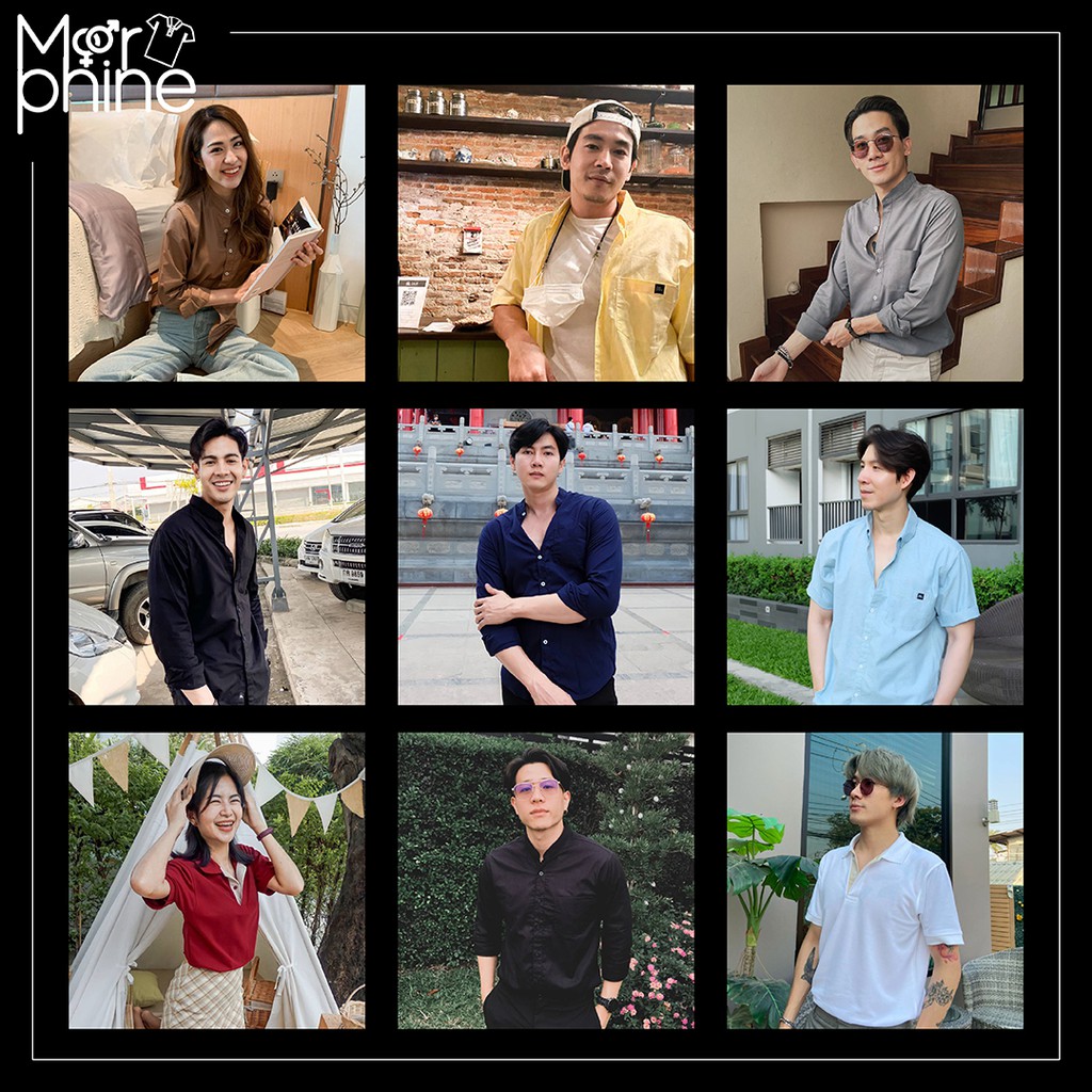 ภาพสินค้าMORPHINE เสื้อเชิ้ตคอปกแขนสั้น (10สี) - รุ่น Smart  เสื้อเชิ้ตผู้ชาย เสื้อเชิ้ตผู้หญิง เสื้อเกาหลี จากร้าน morphine.brand บน Shopee ภาพที่ 4