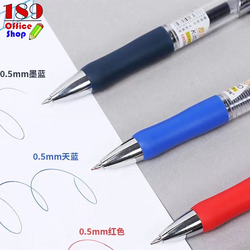 ปากกาเจล-ปากกาเจลแบบกด-รุ่น-k-35d-หัว0-5-mm-ดำ-น้ำเงิน-แดง-ปากกาเจลกึ่งลูกลื่น-เขียนง่าย-เขียนลื่น-สินค้าพร้อมส่ง