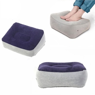 【บลูไดมอนด์】Useful Inflatable Portable Travel Footrest Pillow Plane Train Kids Bed Foot Rest Pad PVC For Travel Massage