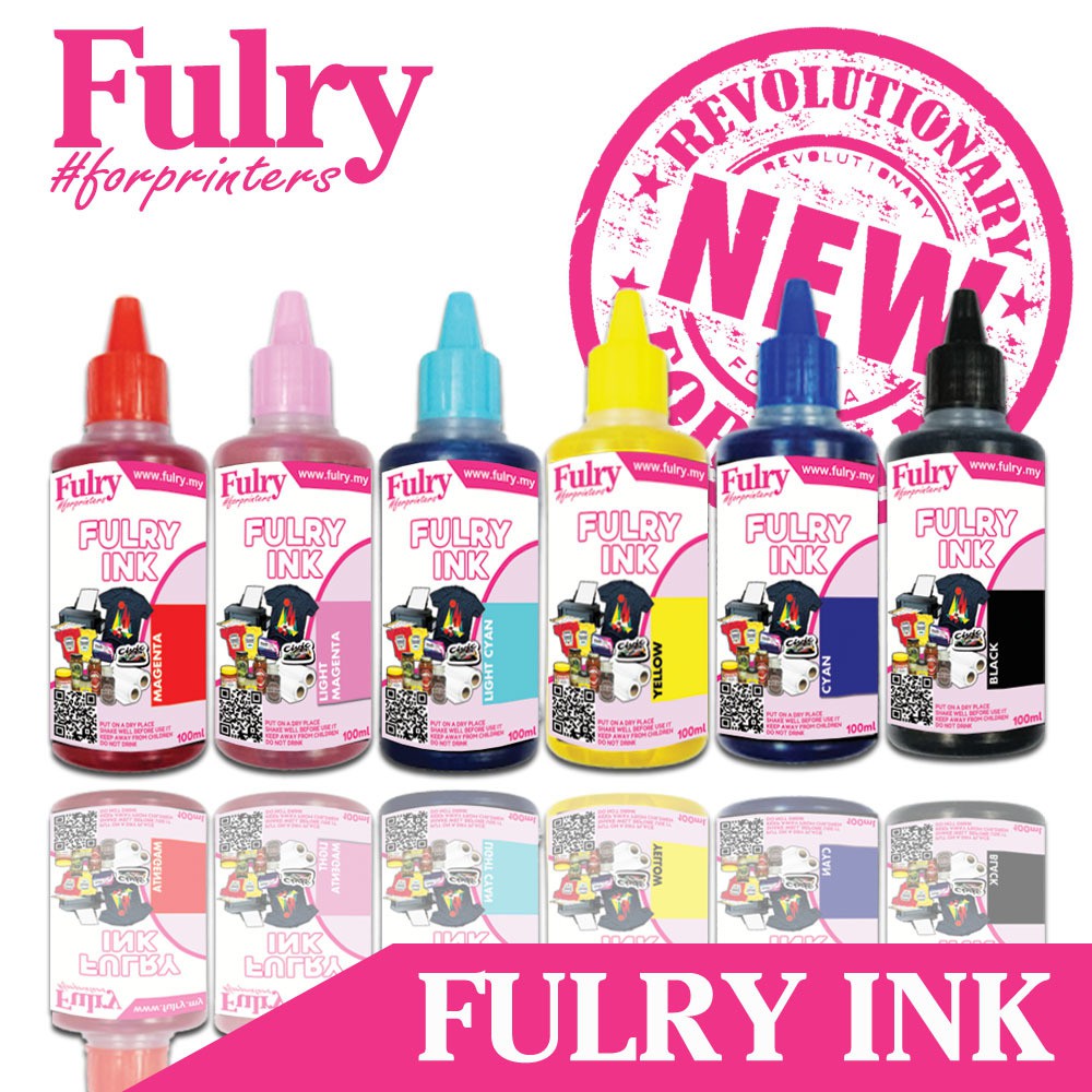 Fulry Ink - For Heat Transfer Paper / Sticker / ART Card / ART Paper ...