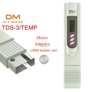 Diymore ปากกาทดสอบคุณภาพน้ําดิจิทัล Tds 3 พร้อมแบตเตอรี่ Temp Ppm