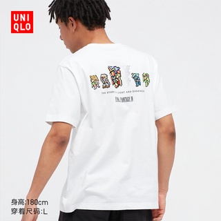 เสื้อยืดผ้าฝ้ายพิมพ์ลาย Uniqlo UT เสื้อยืดแขนสั้น พิมพ์ลายแฟนตาซี สําหรับผู้ชาย (Final Fantasy-IV) 449077