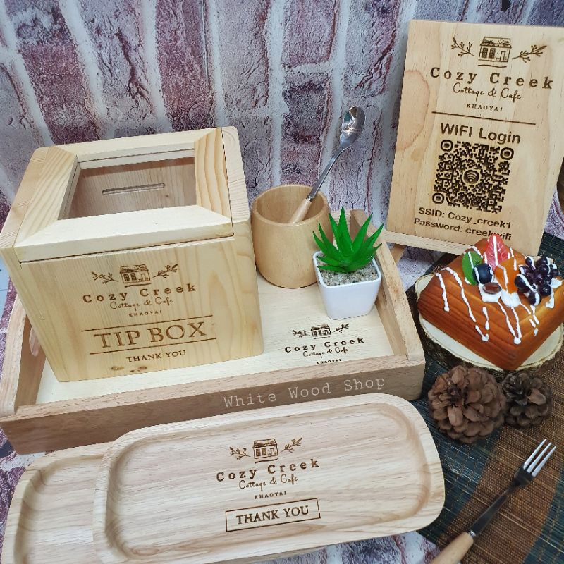 ภาพสินค้าป้ายสแกน Qr code และขาตั้ง จากร้าน whitewoodshop บน Shopee ภาพที่ 3