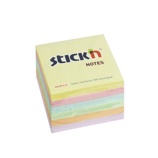 STICKN กระดาษโน้ตกาวในตัว 3×3 นิ้ว EP3030-6 สีพาสเทล