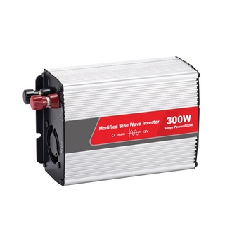 หม้อแปลงแรงดันไฟฟ้า อินเวอร์เตอร์พลังงานแสงอาทิตย์ 300W 500W 600W DC 12V 24V เป็น AC 220V สําหรับรถยนต์