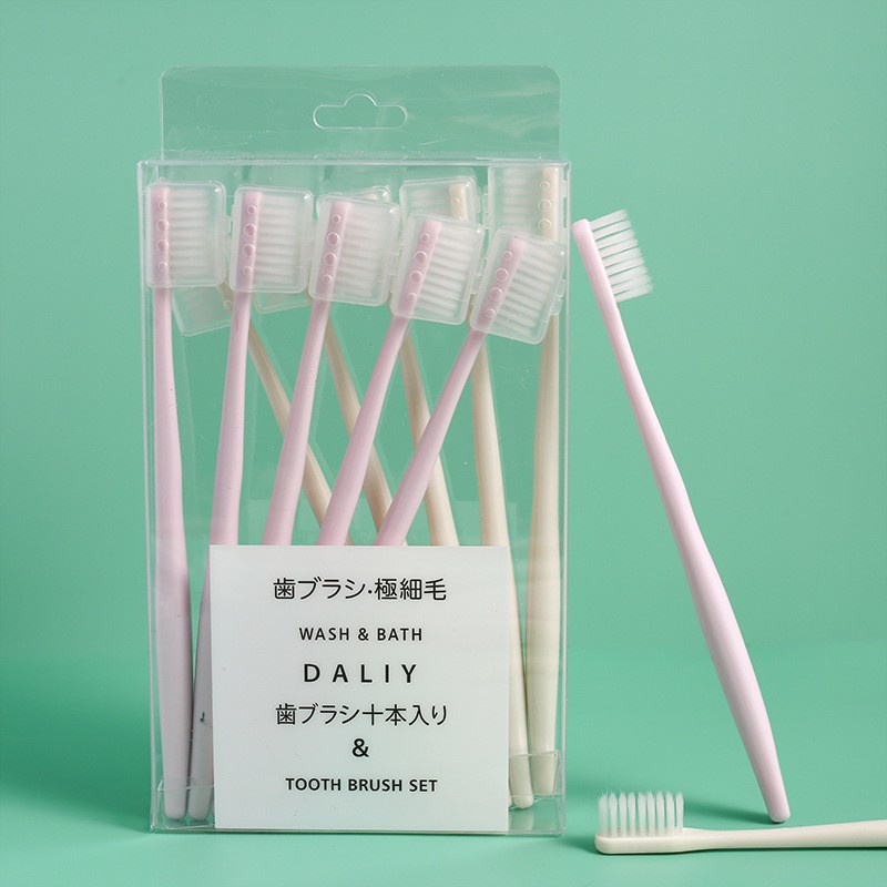 แปรงสีฟัน-muji-ยกกล่อง-10-ชิ้น-ราคาถูก-เหมาะสำหรับพกพา-หรือใช้เป็น-amenity-ในห้องพักและรีสอร์ท-ใช้ได้เด็กและผู้ใหญ่