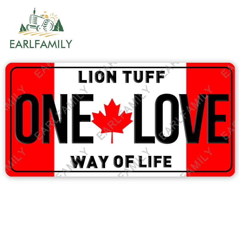 earlfamily-สติกเกอร์-ลาย-one-love-canada-ป้องกันรอยขีดข่วน-ขนาด-13-ซม-x-6-5-ซม-สําหรับตกแต่งป้ายทะเบียนรถยนต์-suv